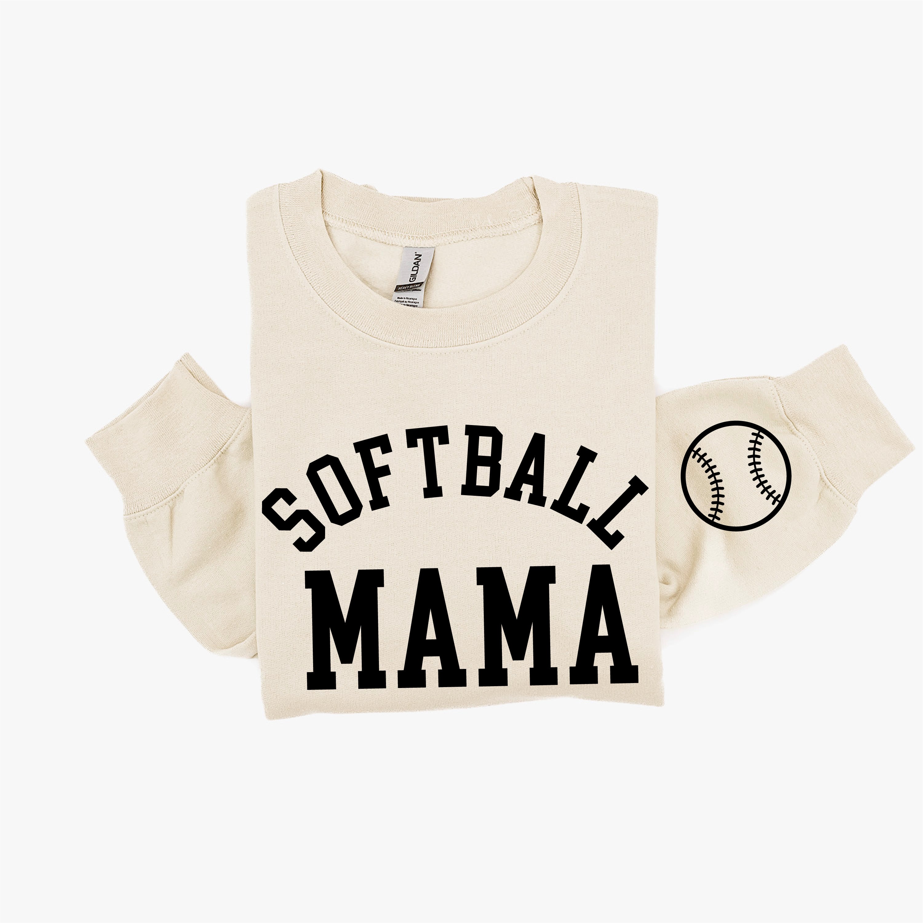 Softball Mama (wd) - BASIC Fleece Little Mama Shirt Shop LLC