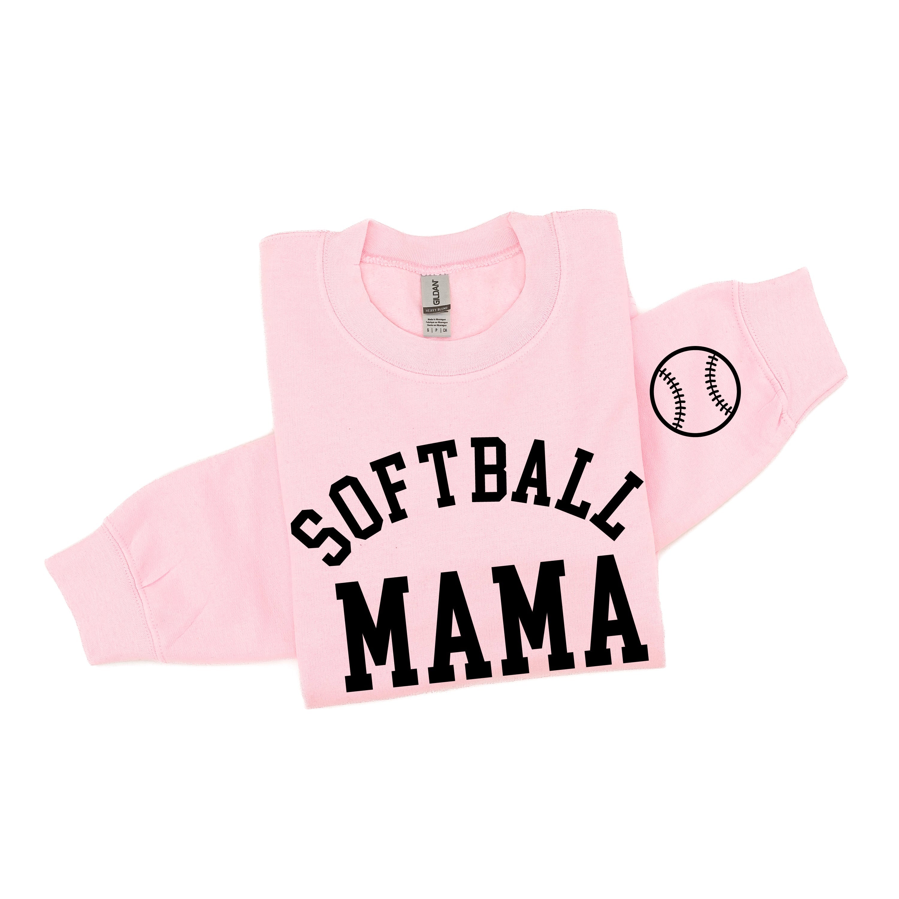 Softball Mama (wd) - BASIC Fleece Little Mama Shirt Shop LLC