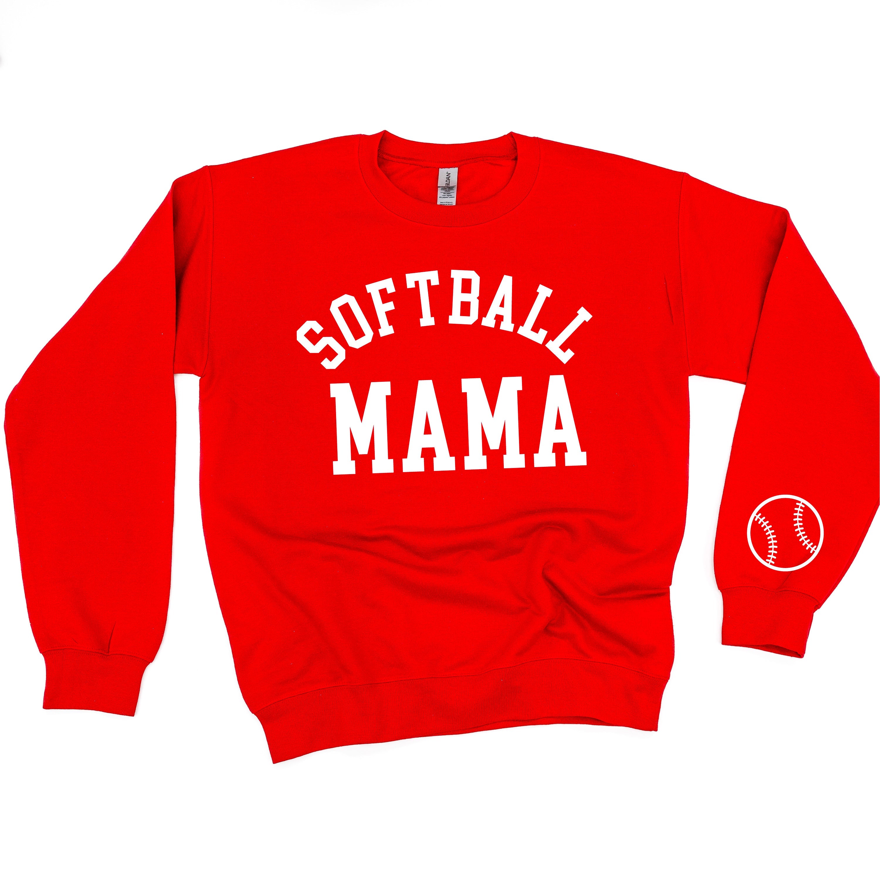 Softball Mama (wd) - BASIC Fleece Little Mama Shirt Shop LLC