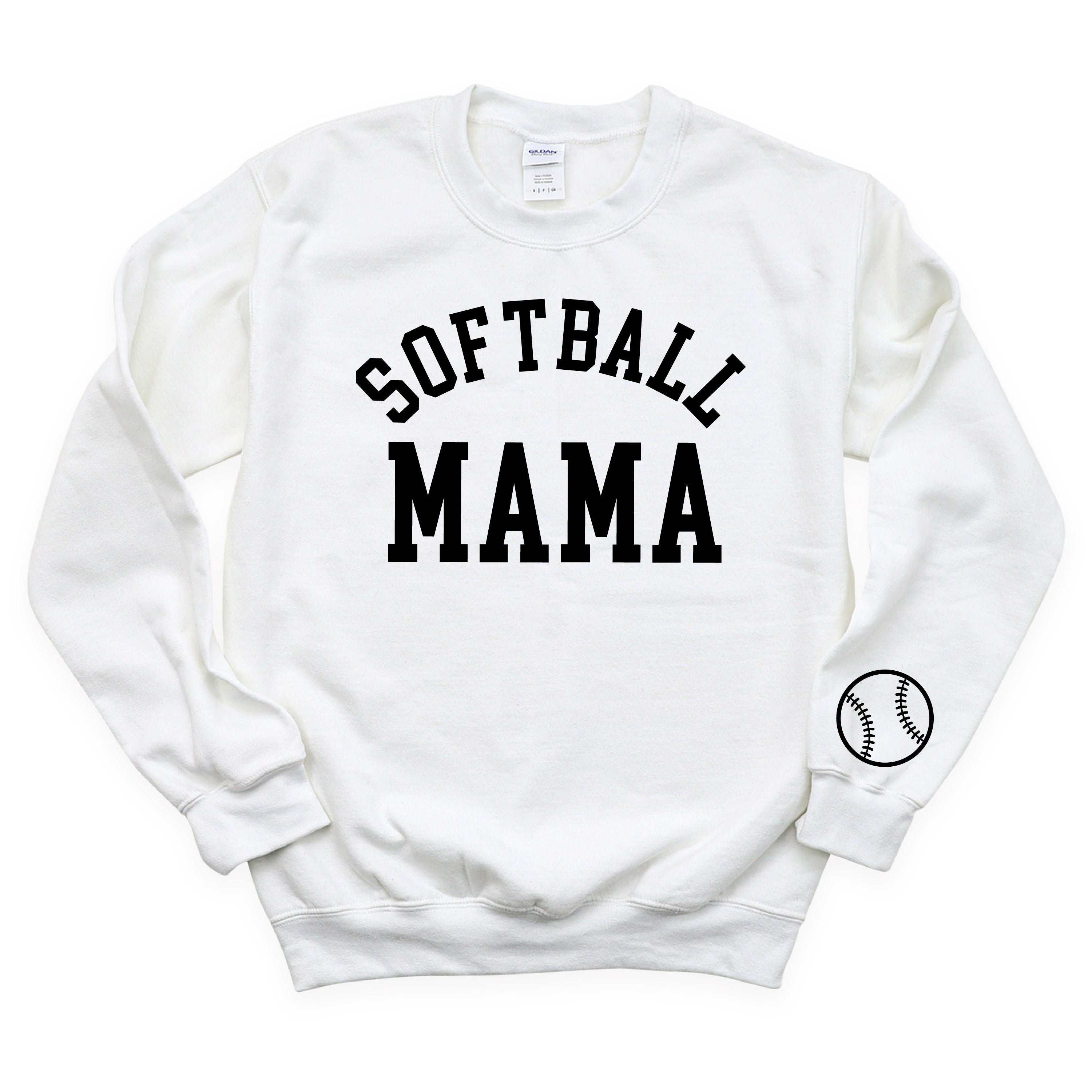 Softball Mama (wd) - BASIC Fleece Little Mama Shirt Shop LLC