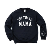 Softball Mama (wd) - BASIC Fleece Little Mama Shirt Shop LLC