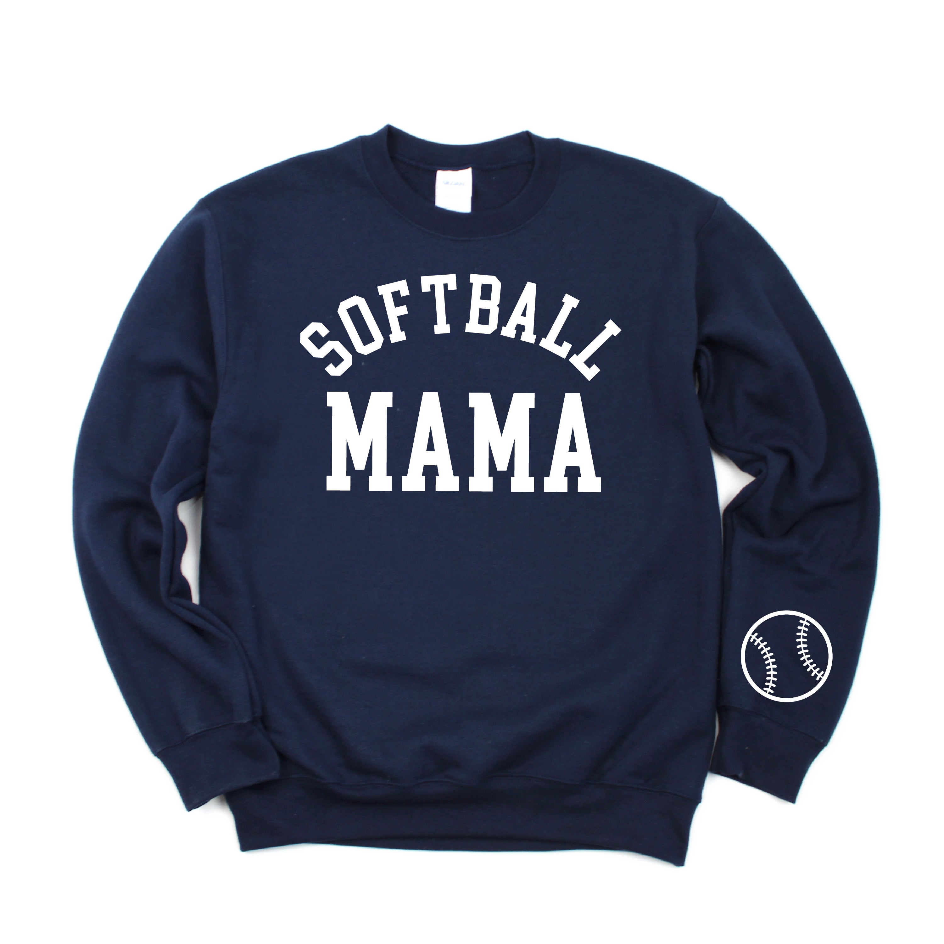Softball Mama (wd) - BASIC Fleece Little Mama Shirt Shop LLC