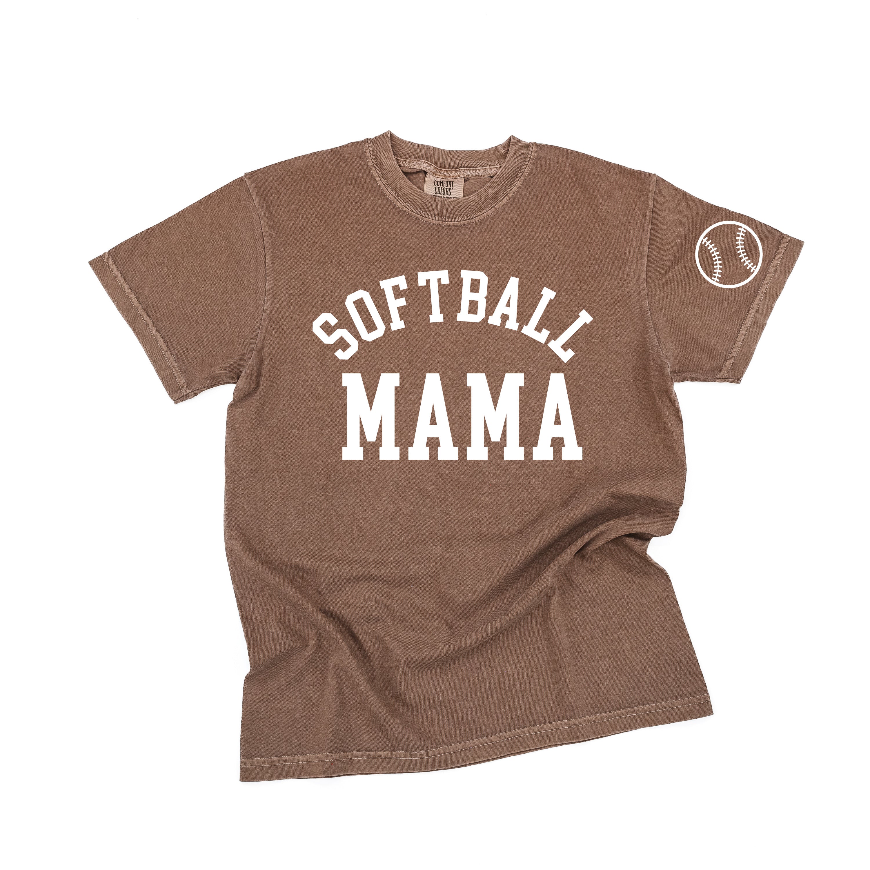Softball Mama (pocket) - Comfort Colors Tee Little Mama Shirt Shop