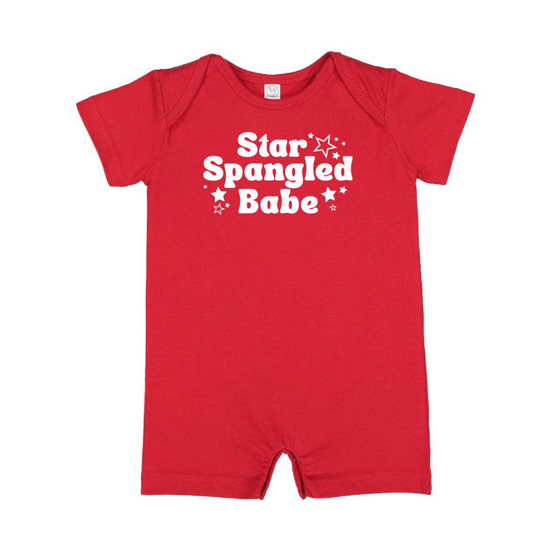 STAR SPANGLED BABE - Short Sleeve / Shorts - One Piece Baby Romper