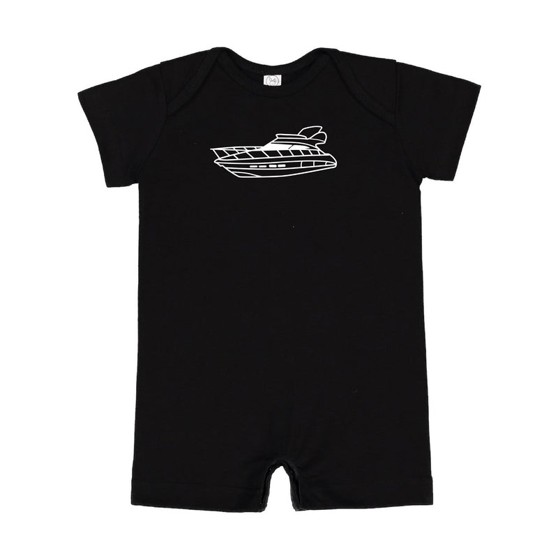 YACHT - Minimalist Design - Short Sleeve / Shorts - One Piece Baby Romper