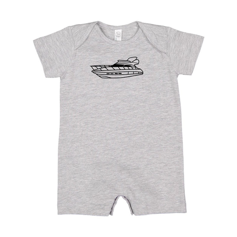 YACHT - Minimalist Design - Short Sleeve / Shorts - One Piece Baby Romper