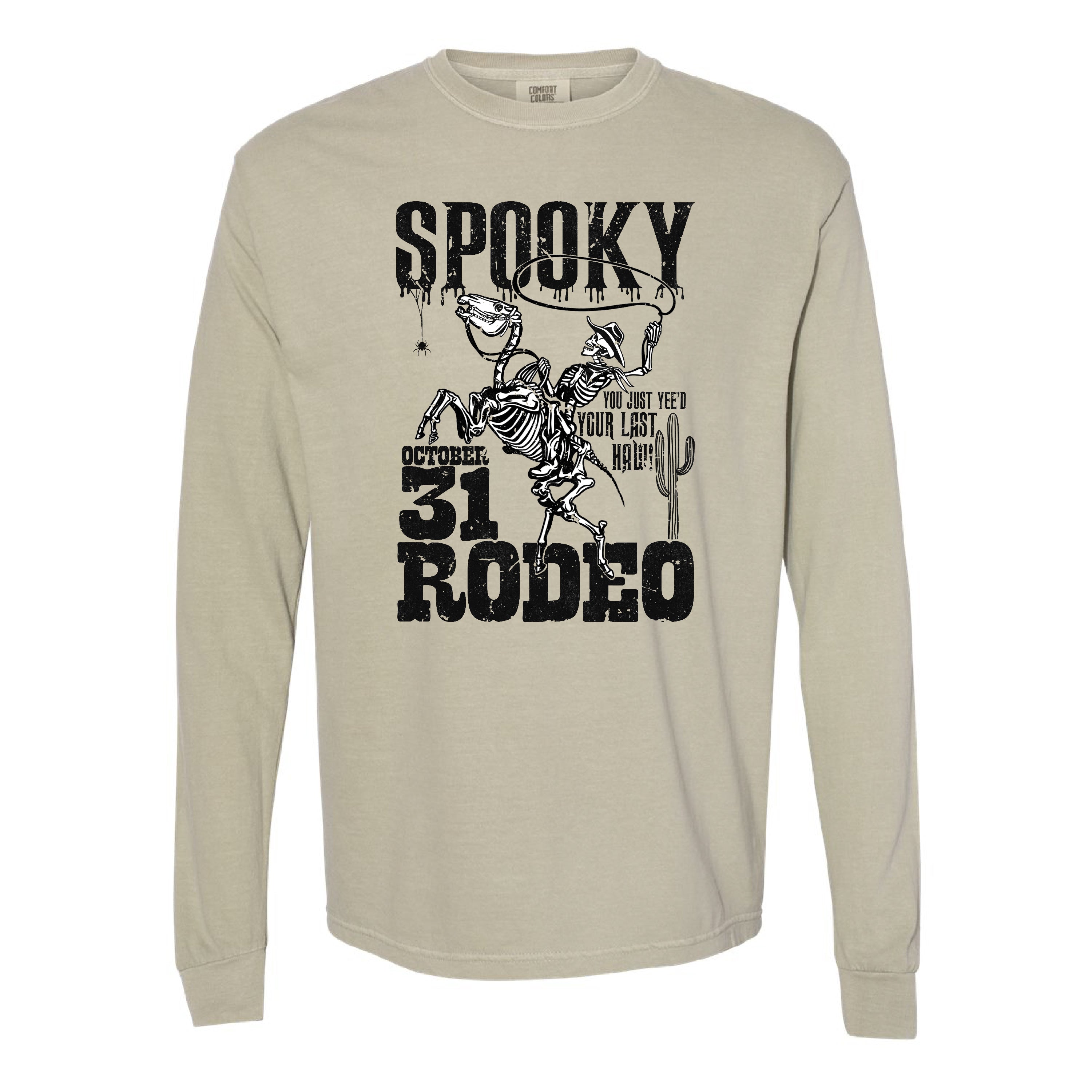 Spooky Rodeo - Long Sleeve Comfort Colors Tee Little Mama Shirt Shop