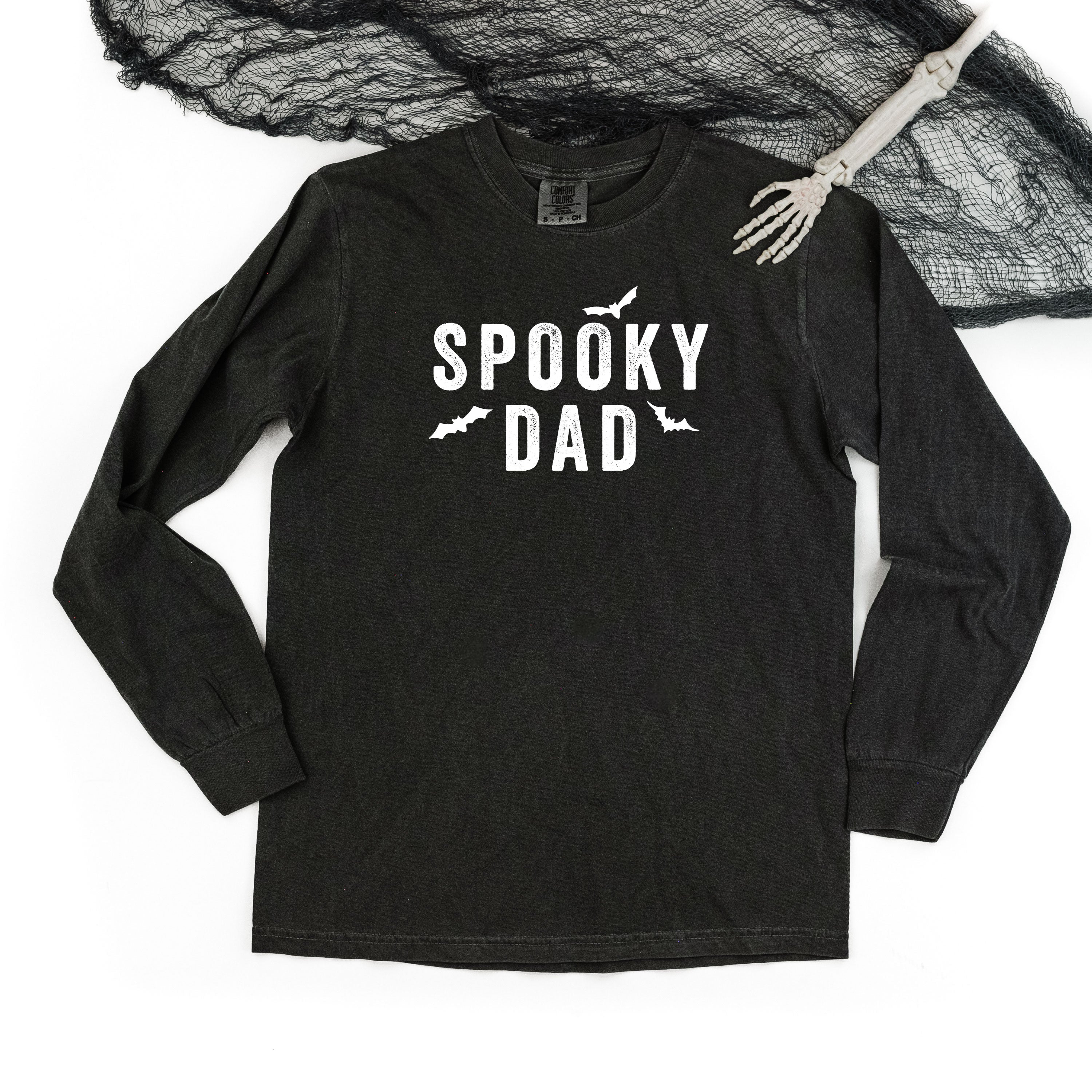 Spooky Dad - Long Sleeve Comfort Colors Tee Little Mama Shirt Shop