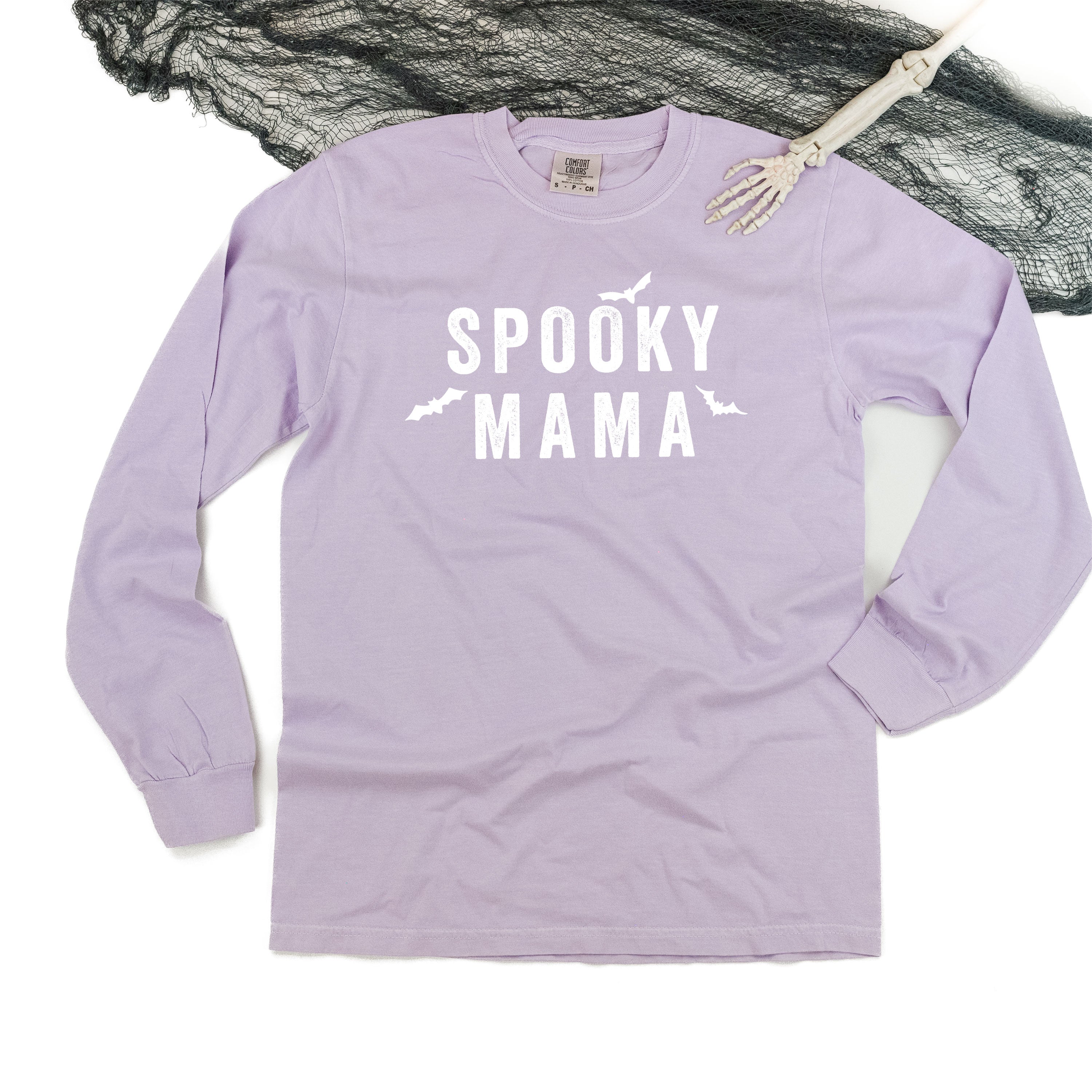 Spooky Mama - Long Sleeve Comfort Colors Tee Little Mama Shirt Shop