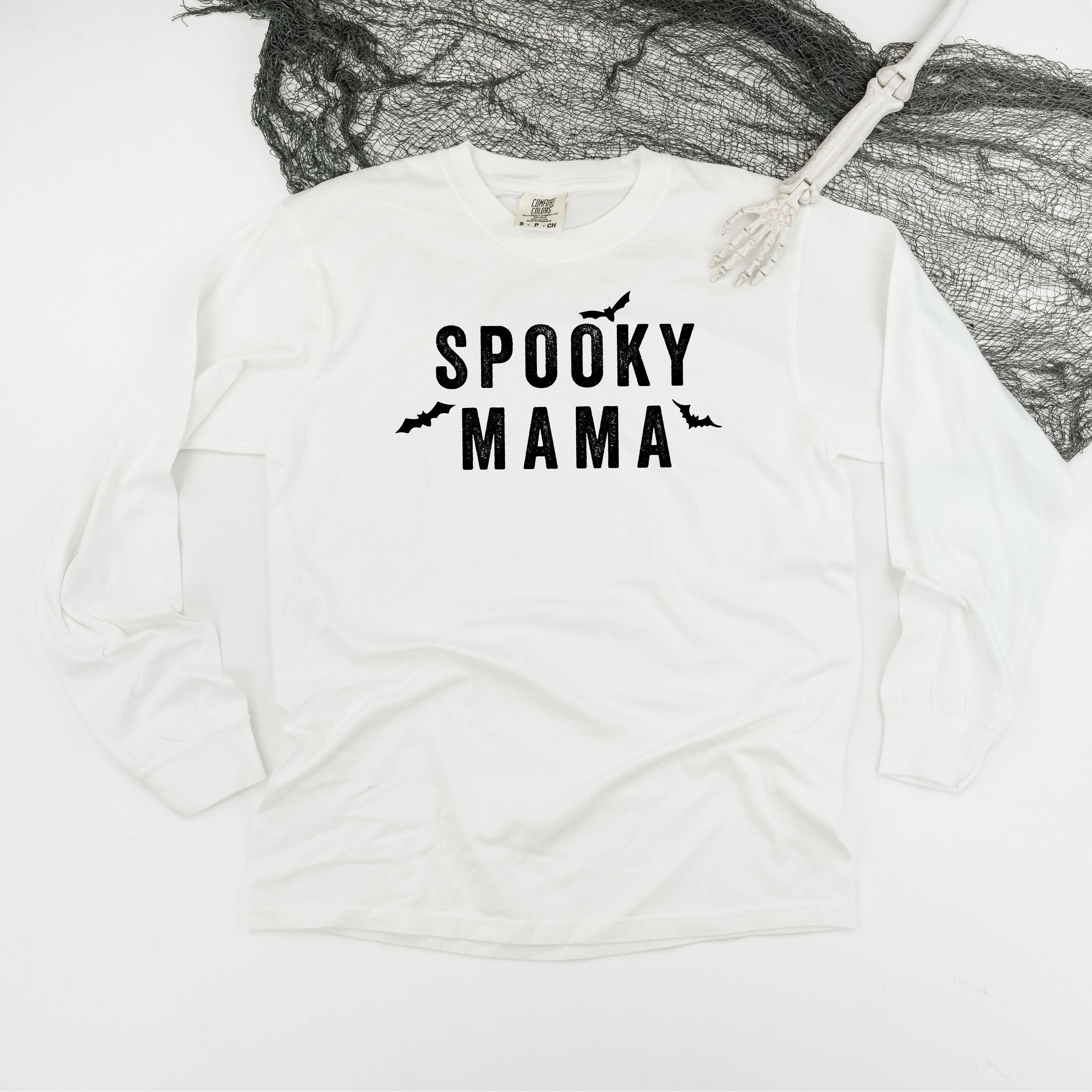 Spooky Mama - Long Sleeve Comfort Colors Tee Little Mama Shirt Shop
