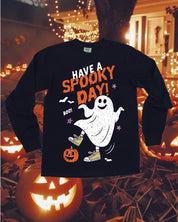 Have A Spooky Day - Black Long Sleeve Comfort Colors Tee Little Mama Shirt Shop
