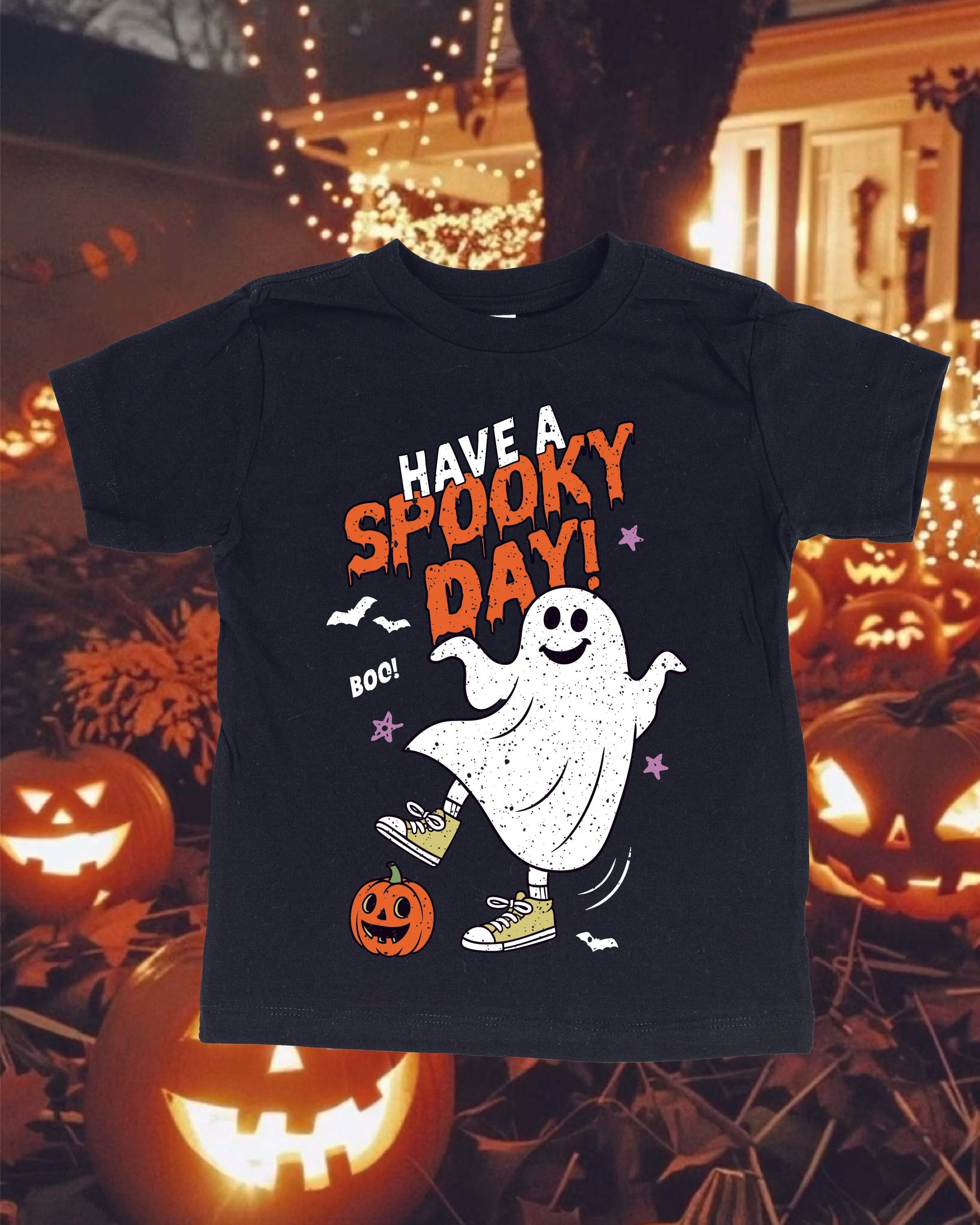 Have A Spooky Day - Black Child Tee Little Mama Shirt Shop