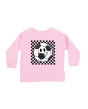 Checkers Smiley - (Choose Your Sports Ball)  - Child Long Sleeve Tee Little Mama Shirt Shop