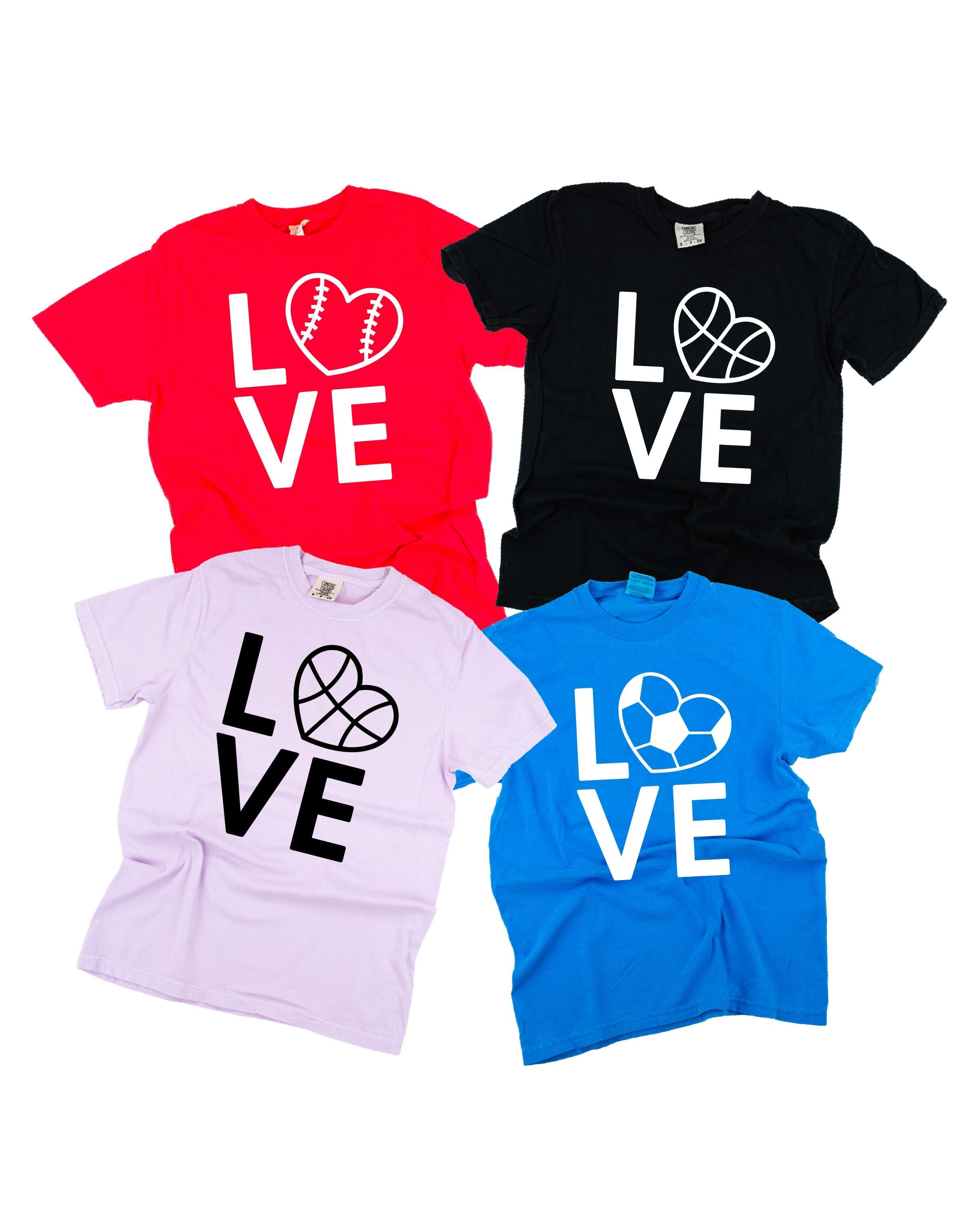 Sports Love - (Choose Your Sport) - Comfort Colors Tee Little Mama Shirt Shop