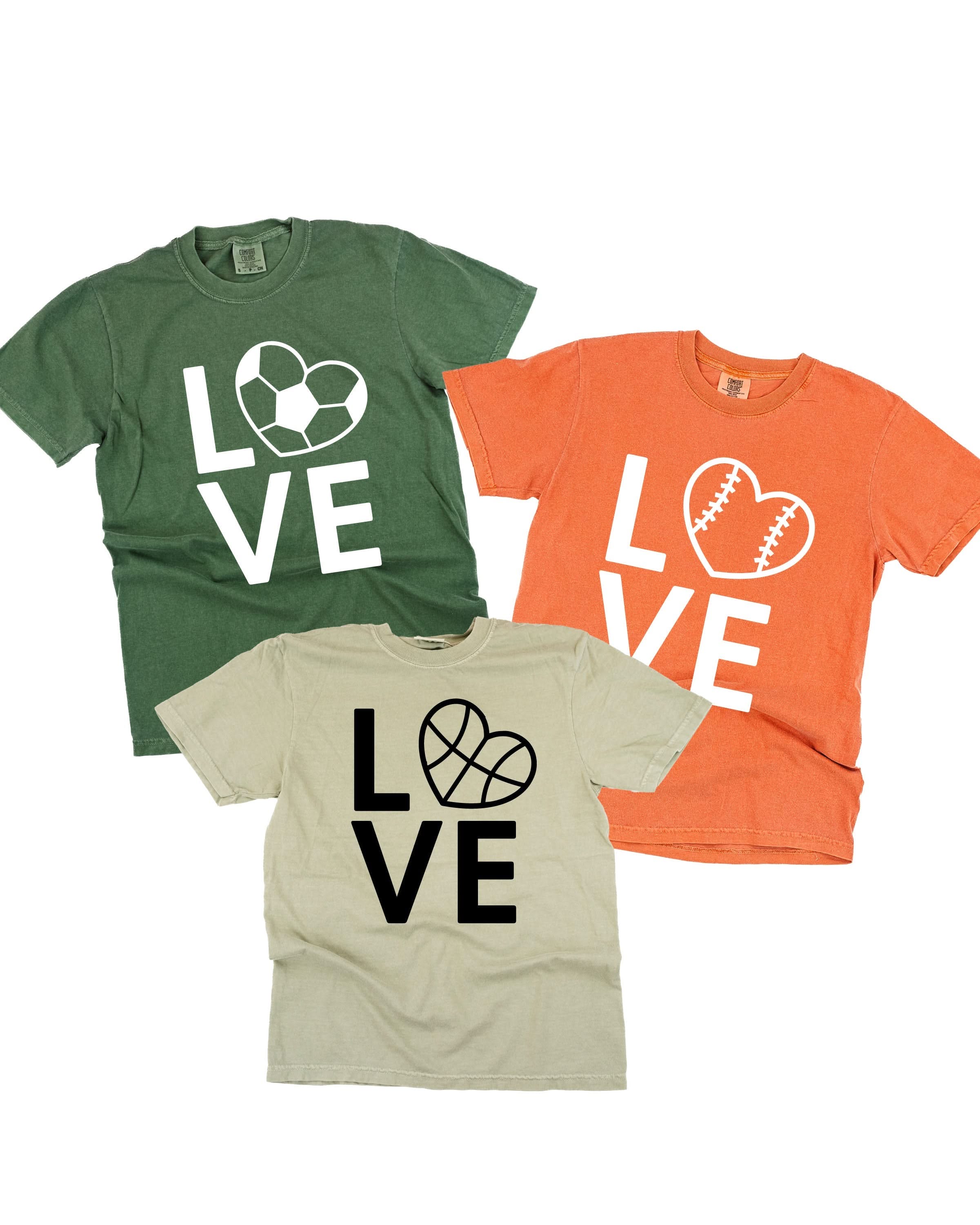 Sports Love - (Choose Your Sport) - Comfort Colors Tee Little Mama Shirt Shop
