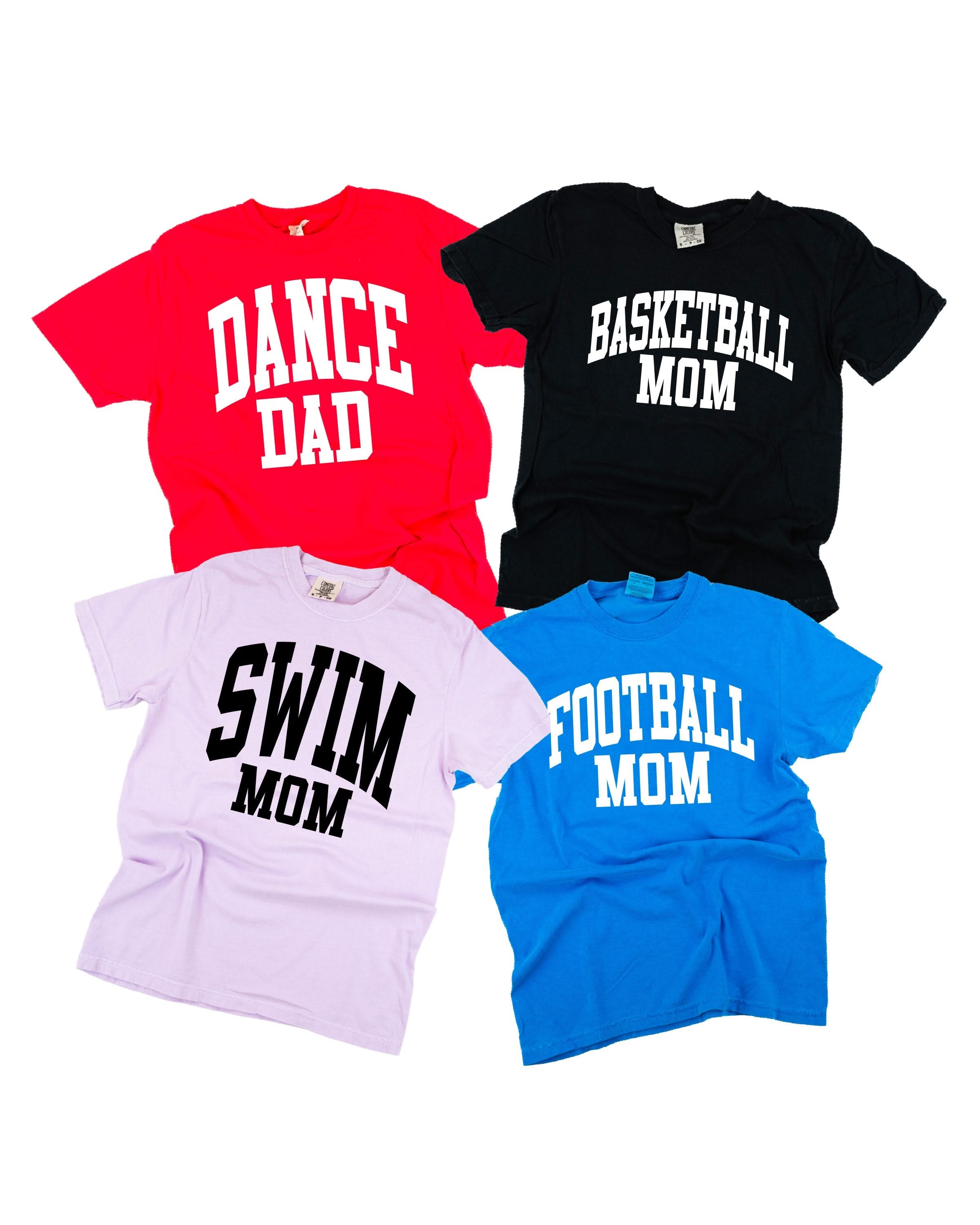 Varsity Style - Sports Moms - (Choose Your Sport) - Comfort Colors Tee Little Mama Shirt Shop