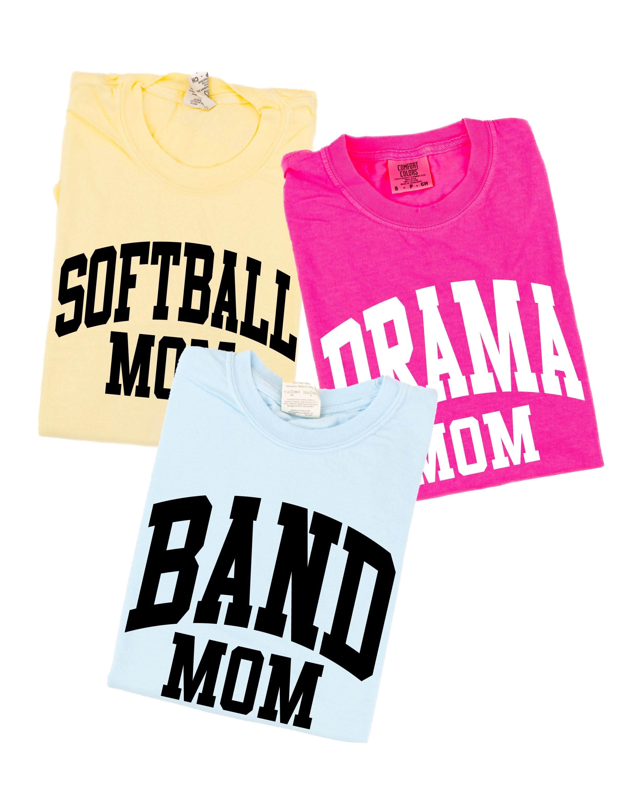 Varsity Style - Sports Moms - (Choose Your Sport) - Comfort Colors Tee Little Mama Shirt Shop