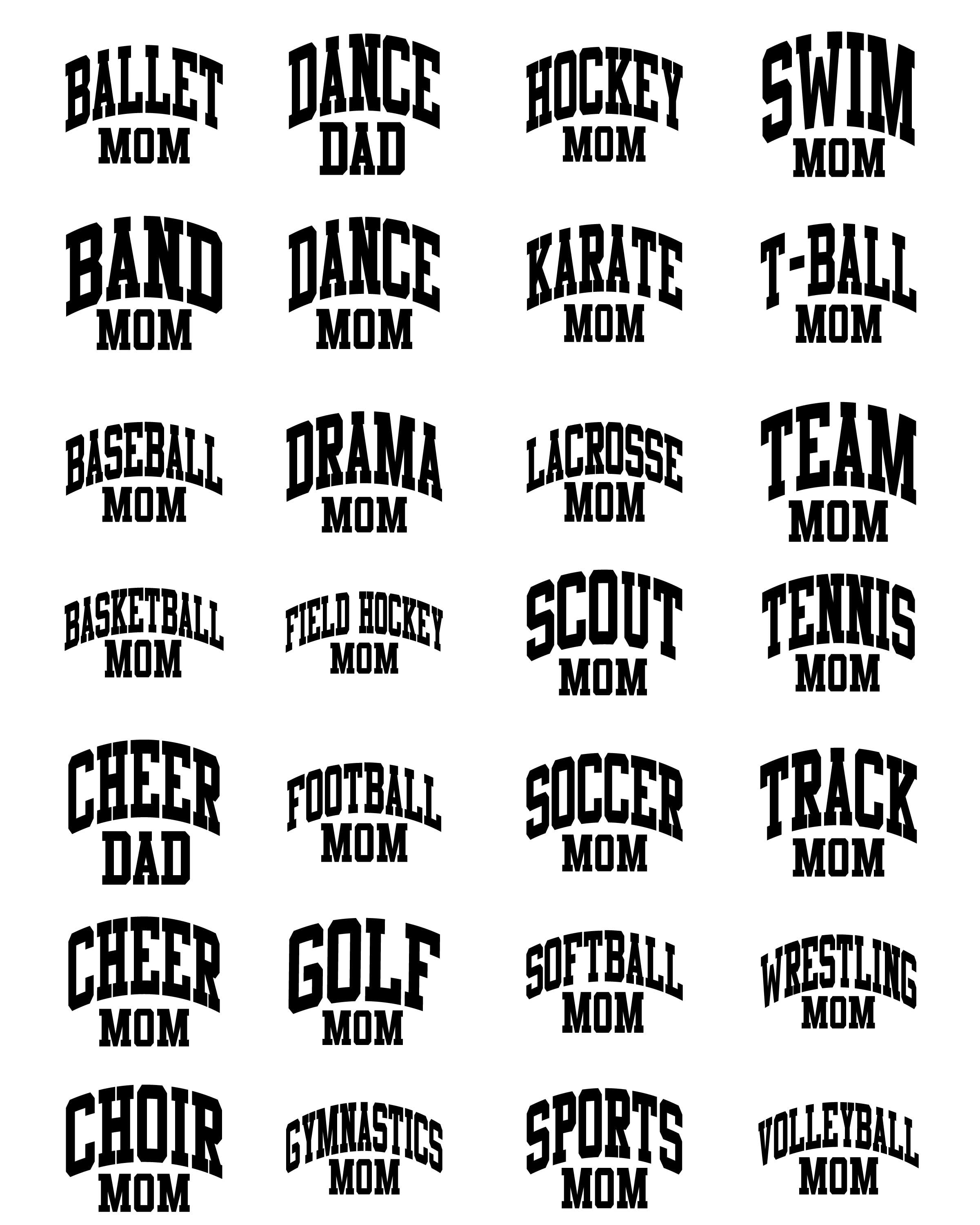 Varsity Style - Sports Moms - (Choose Your Sport) - Unisex Tee Little Mama Shirt Shop