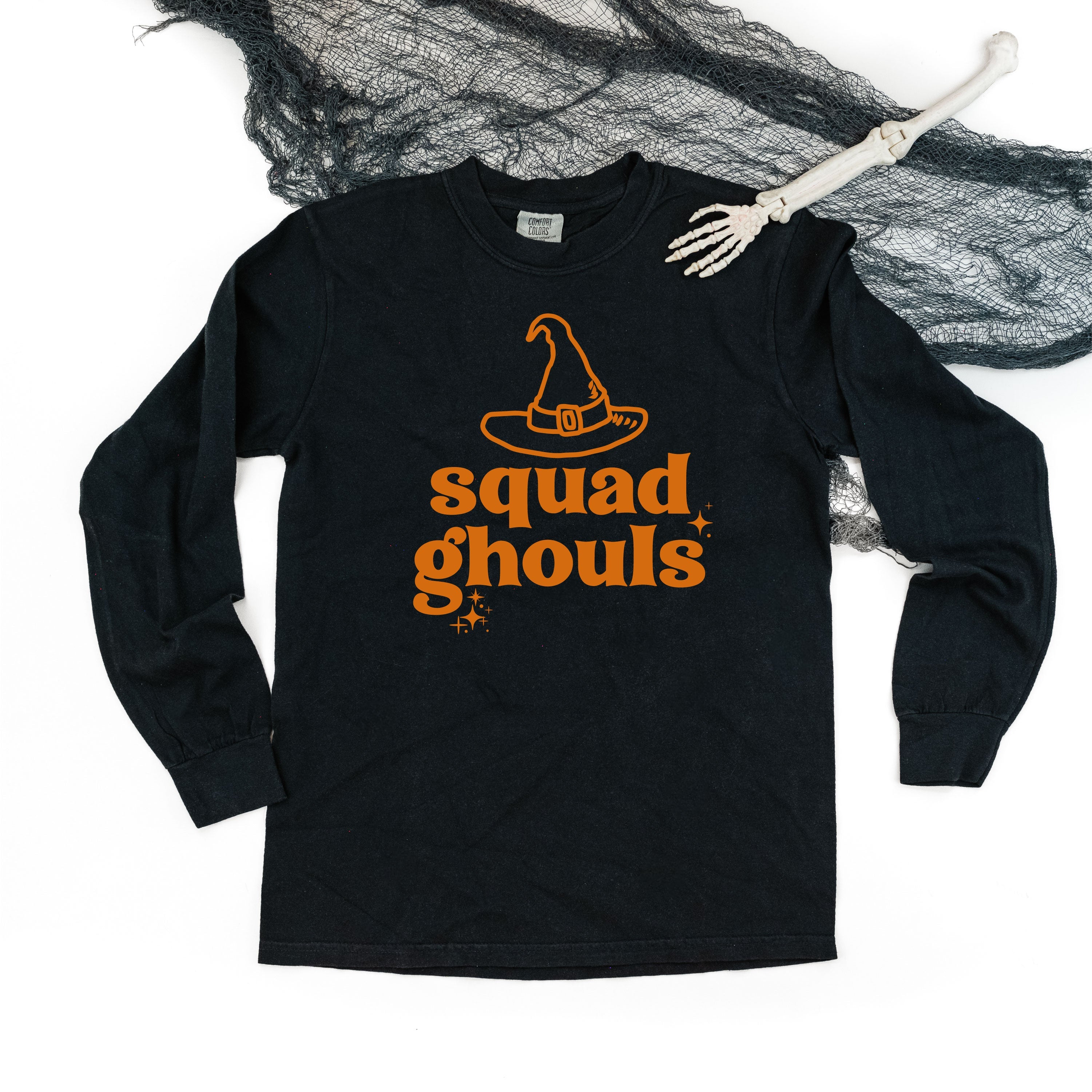 Squad Ghouls - Long Sleeve Comfort Colors Tee Little Mama Shirt Shop