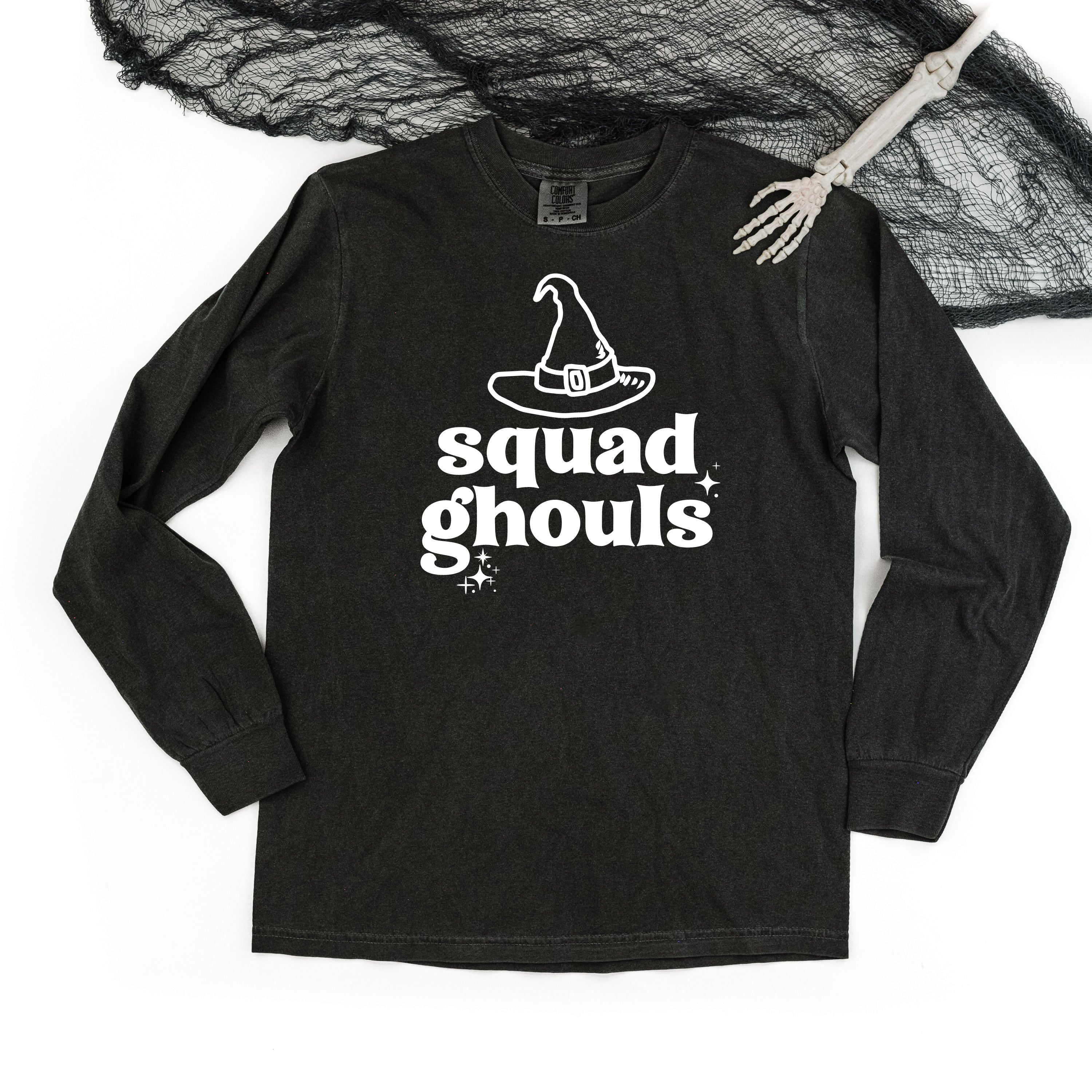 Squad Ghouls - Long Sleeve Comfort Colors Tee Little Mama Shirt Shop