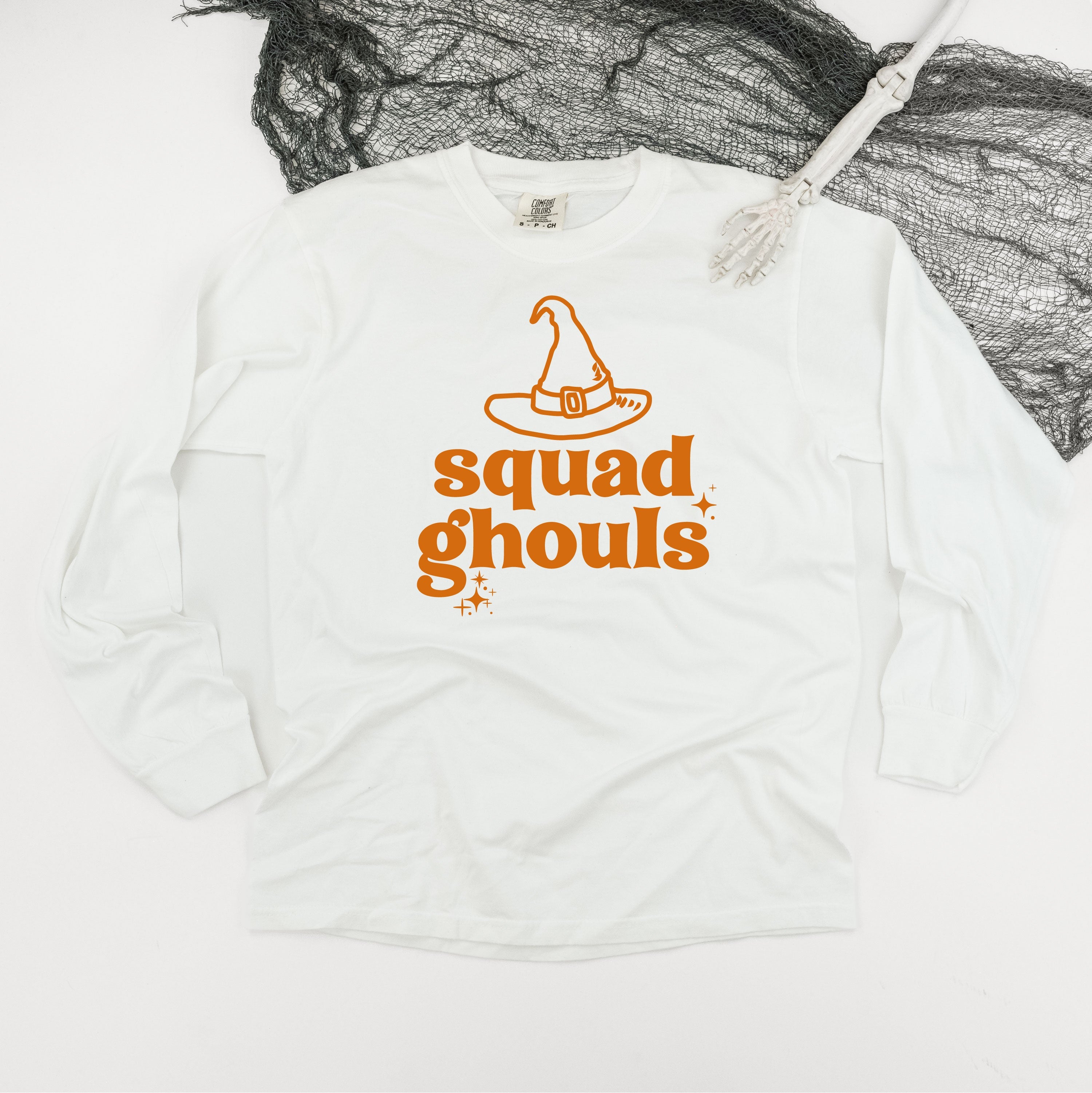 Squad Ghouls - Long Sleeve Comfort Colors Tee Little Mama Shirt Shop