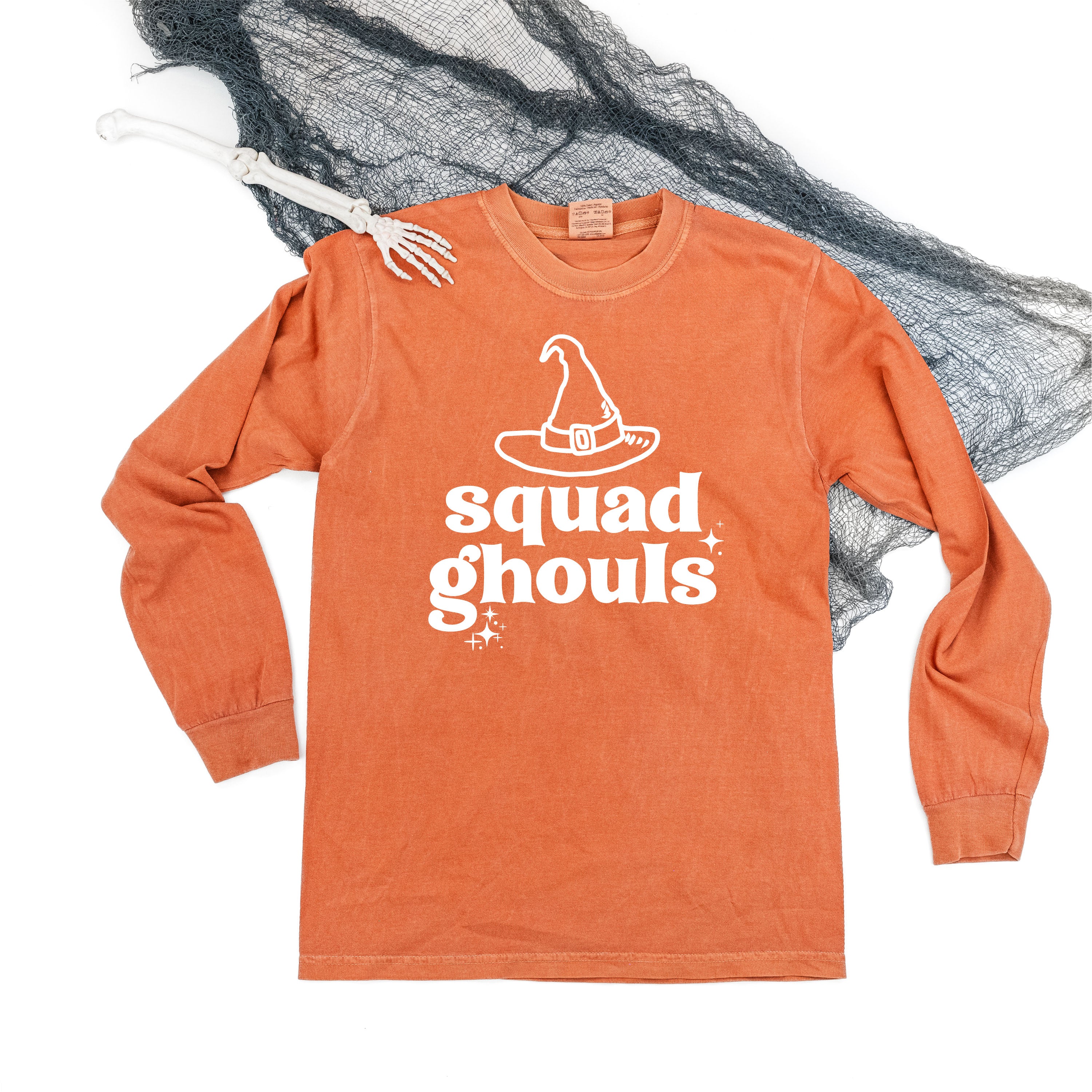 Squad Ghouls - Long Sleeve Comfort Colors Tee Little Mama Shirt Shop