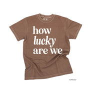 How Lucky Are We - Comfort Colors Tee Little Mama Shirt Shop