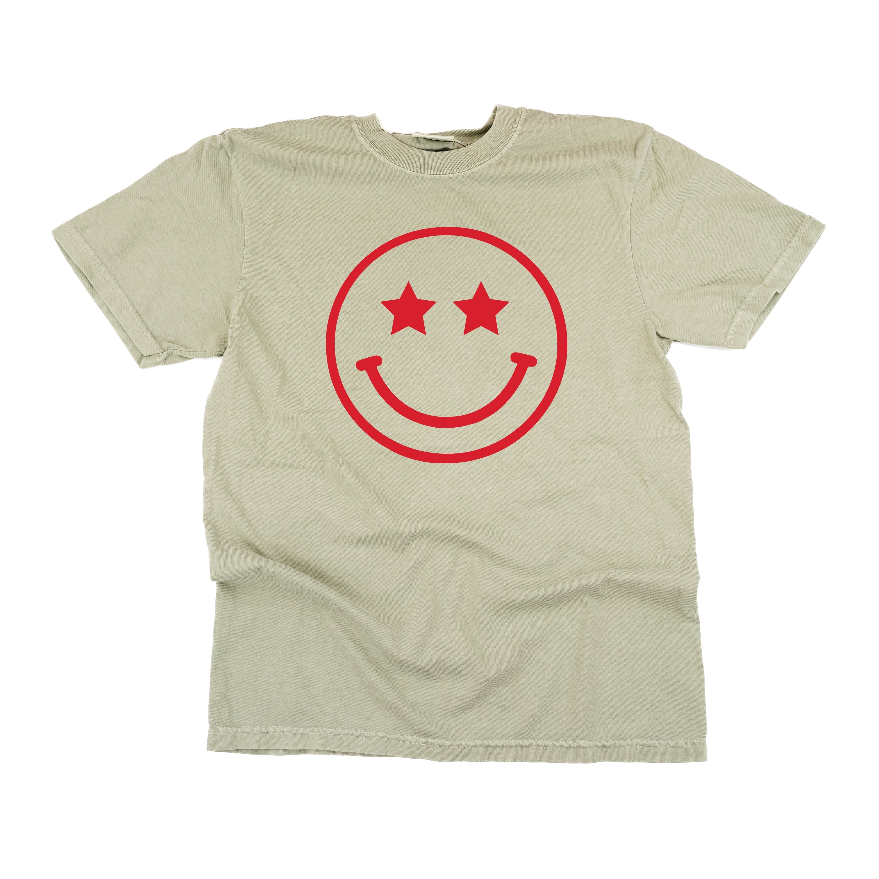 Star Eyes Smiley Face - Comfort Colors Tee Little Mama Shirt Shop