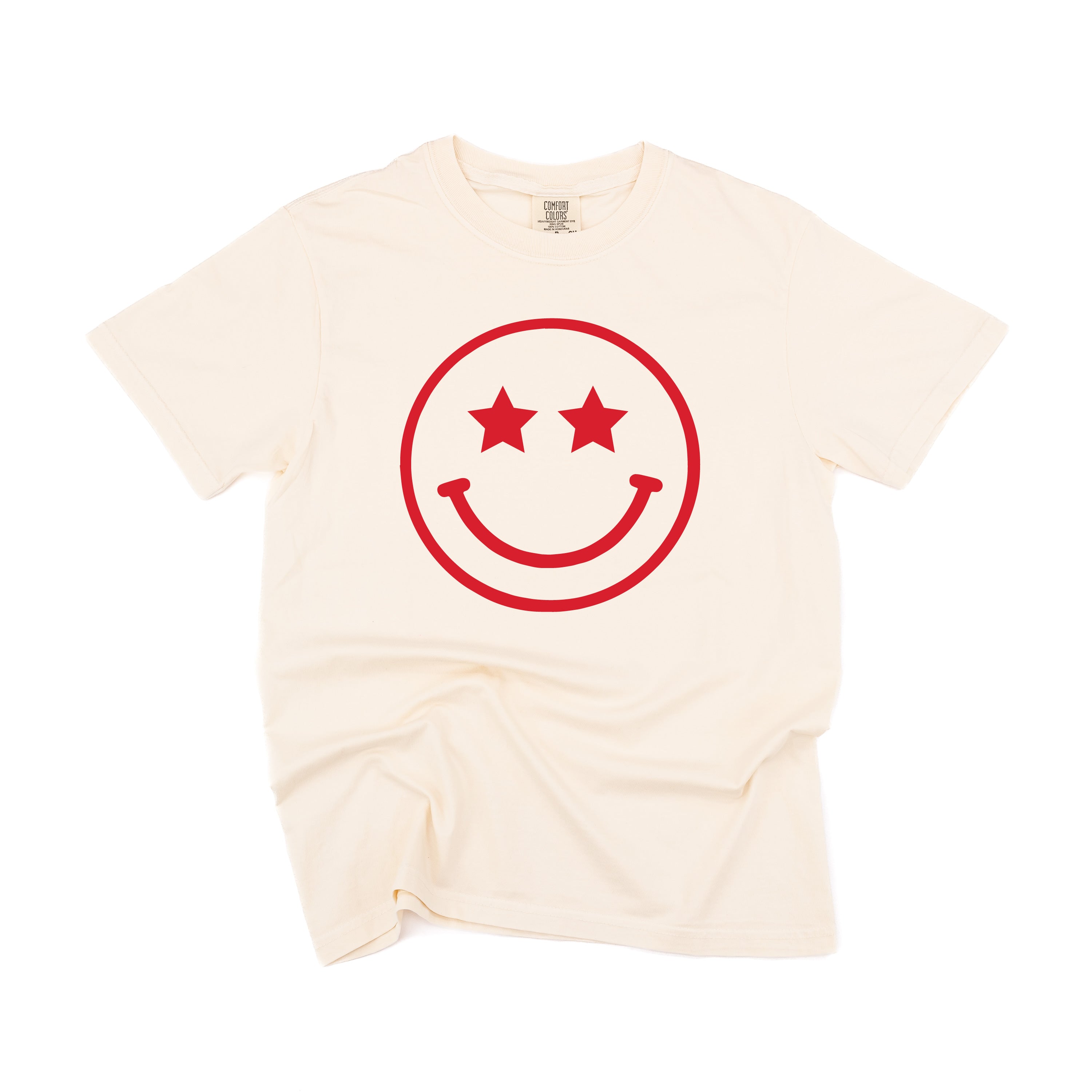 Star Eyes Smiley Face - Comfort Colors Tee Little Mama Shirt Shop