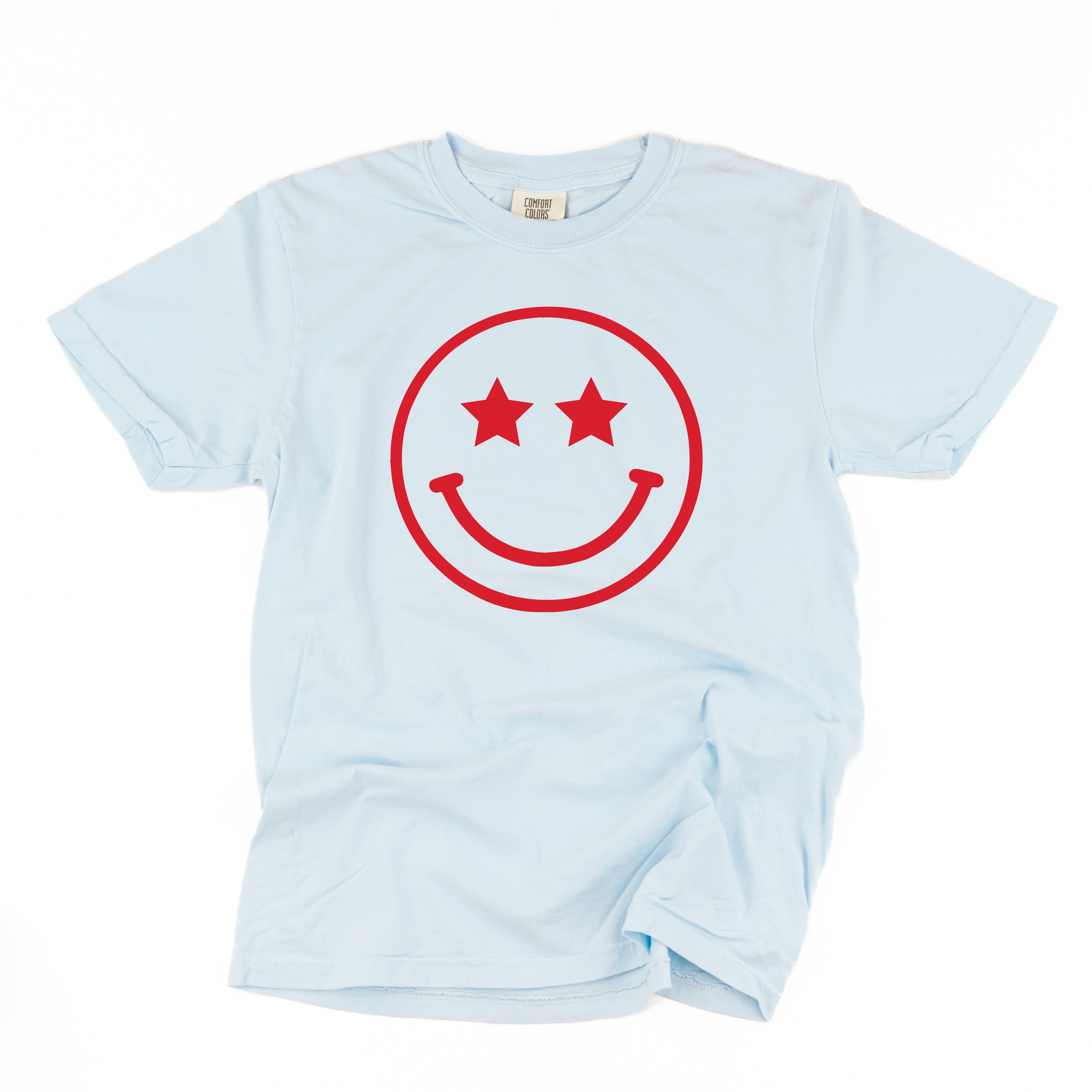 Star Eyes Smiley Face - Comfort Colors Tee Little Mama Shirt Shop