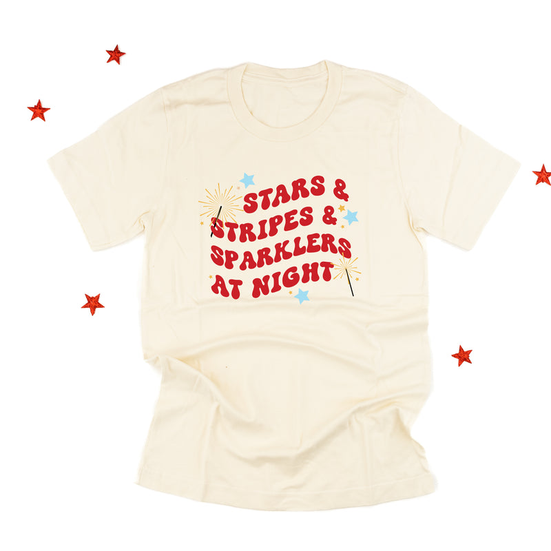 Stars & Stripes & Sparklers at Night - Unisex Tee