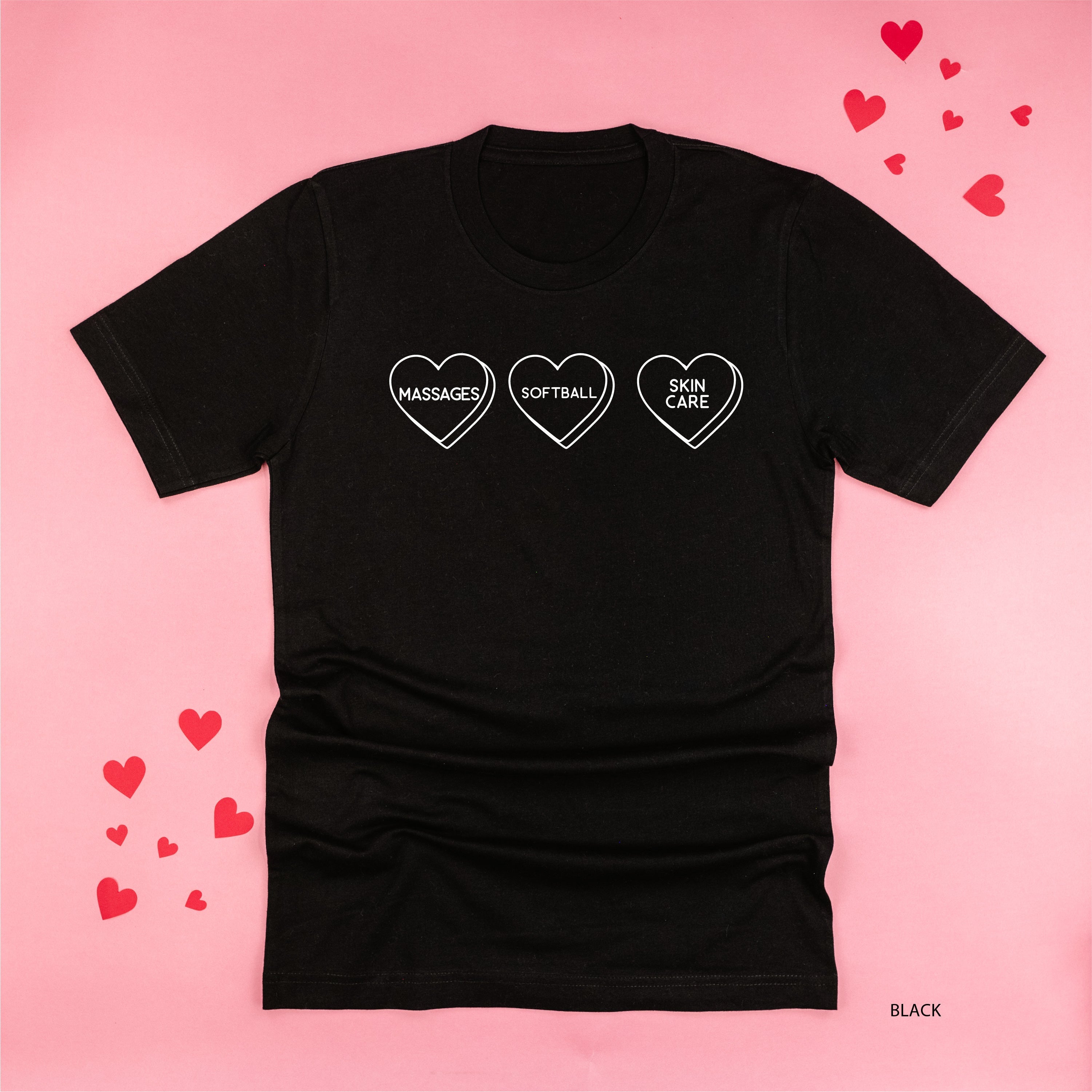 Start a Conversation! - Choose 3 Hearts - Unisex Tee Little Mama Shirt Shop