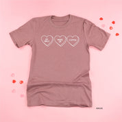 Start a Conversation! - Choose 3 Hearts - Unisex Tee Little Mama Shirt Shop