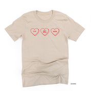 Start a Conversation! - Choose 3 Hearts - Unisex Tee Little Mama Shirt Shop