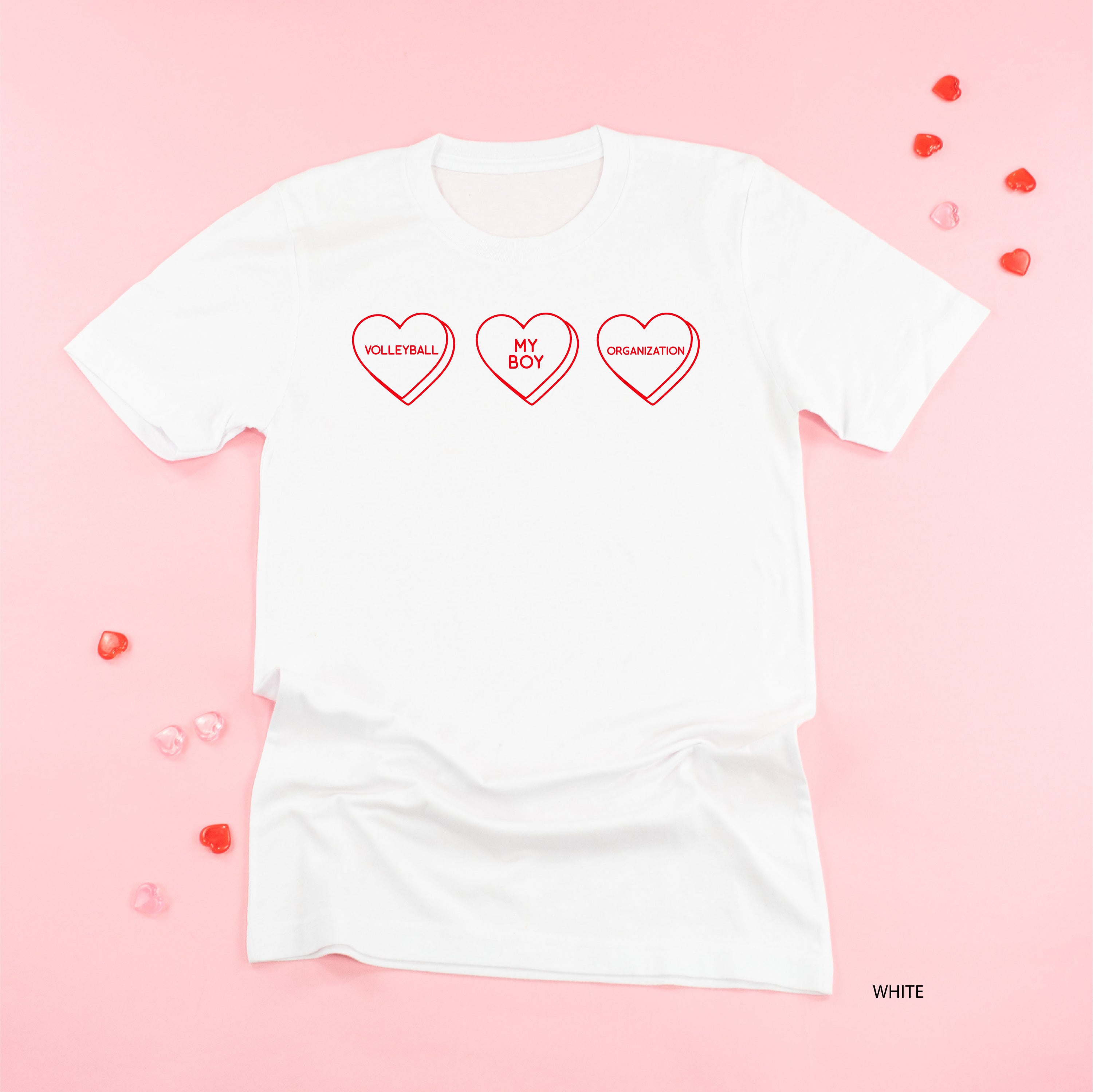 Start a Conversation! - Choose 3 Hearts - Unisex Tee Little Mama Shirt Shop