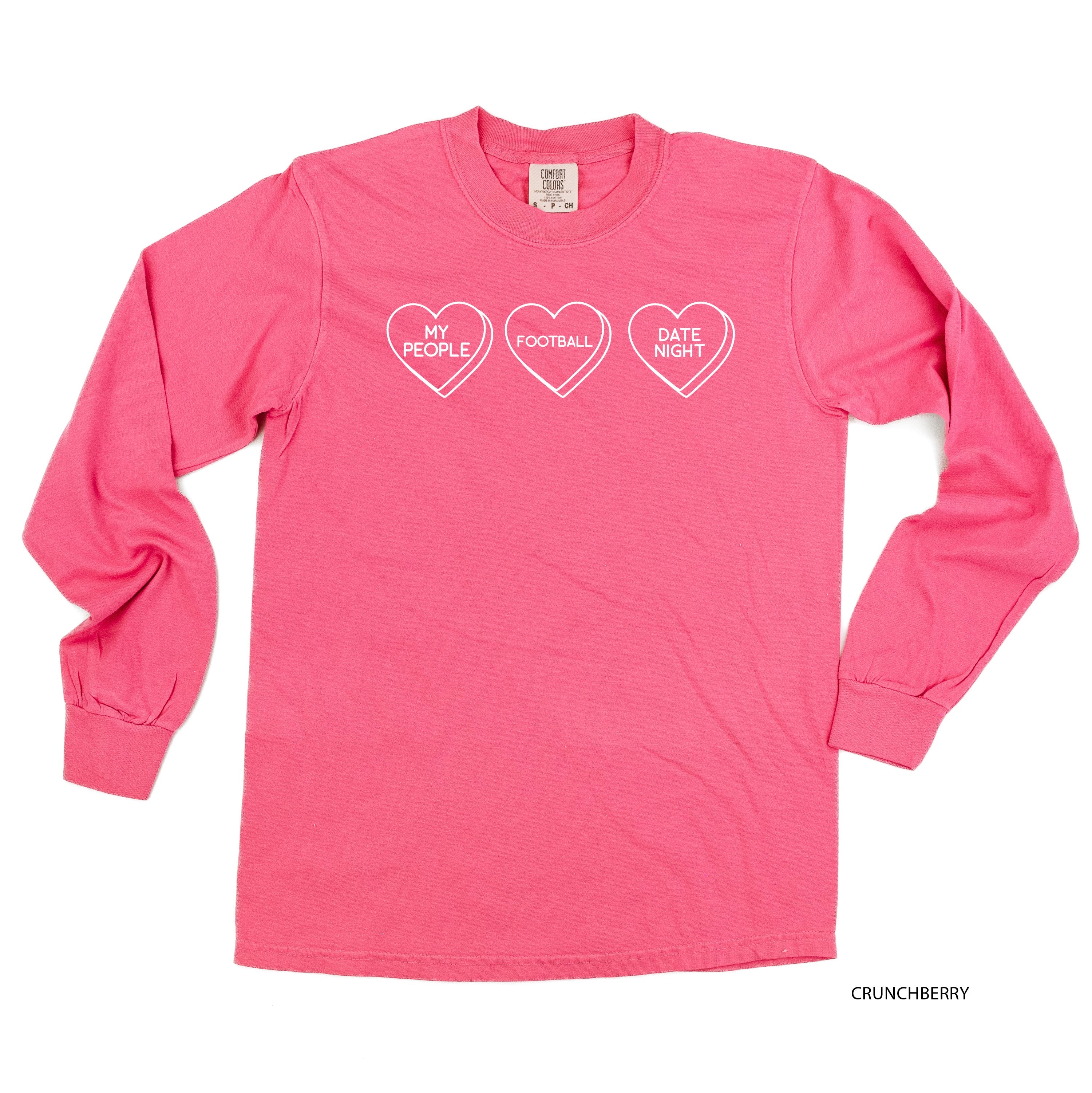 Start a Conversation! - Choose 3 Hearts - LONG SLEEVE Comfort Colors Tee Little Mama Shirt Shop
