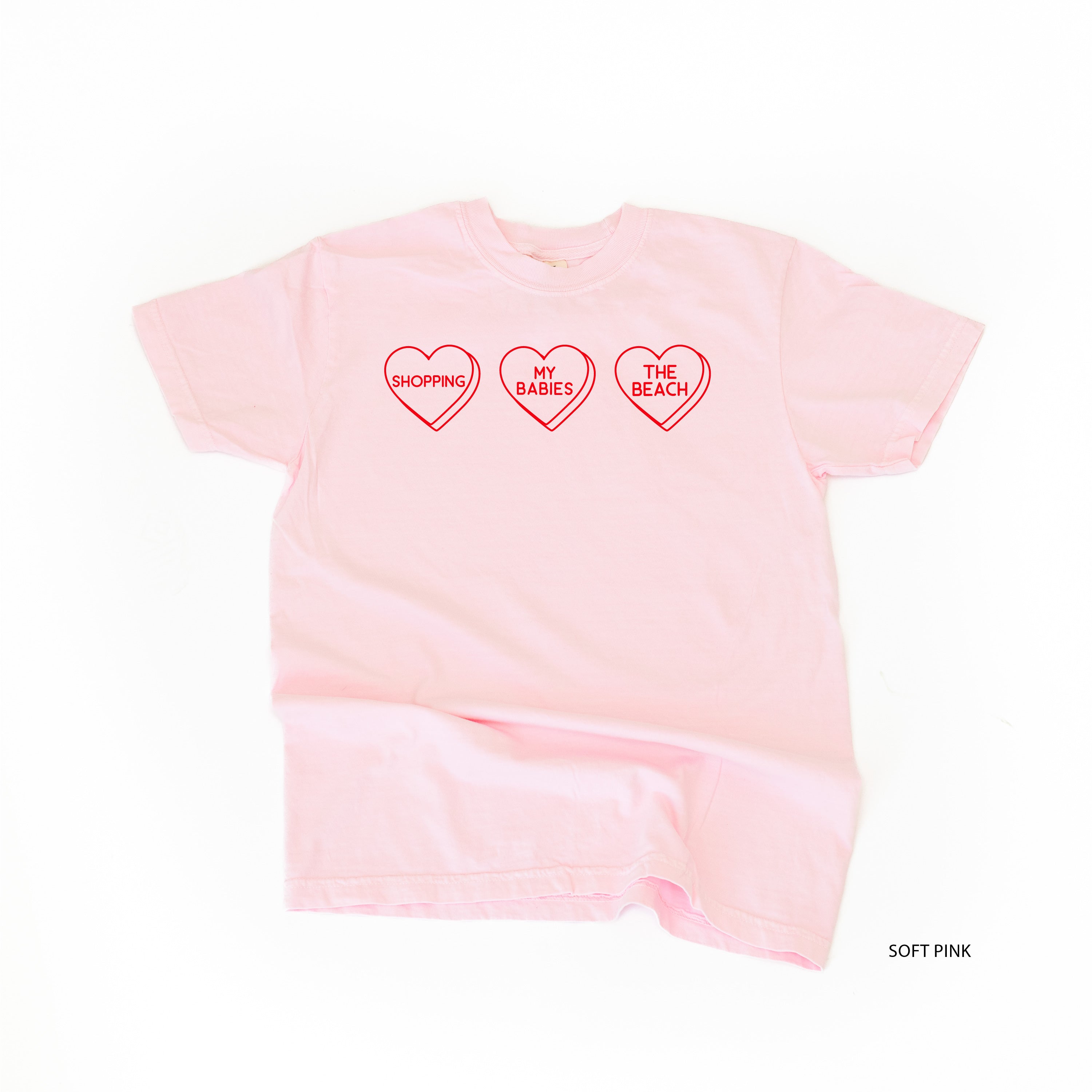Start a Conversation! - Choose 3 Hearts - Comfort Colors Tee Little Mama Shirt Shop