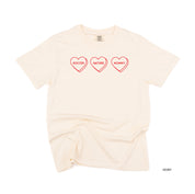 Start a Conversation! - Choose 3 Hearts - Comfort Colors Tee Little Mama Shirt Shop