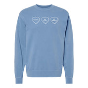 Start a Conversation! - Choose 3 Hearts - PIGMENT Crewneck Little Mama Shirt Shop LLC
