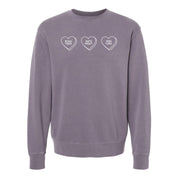 Start a Conversation! - Choose 3 Hearts - PIGMENT Crewneck Little Mama Shirt Shop LLC