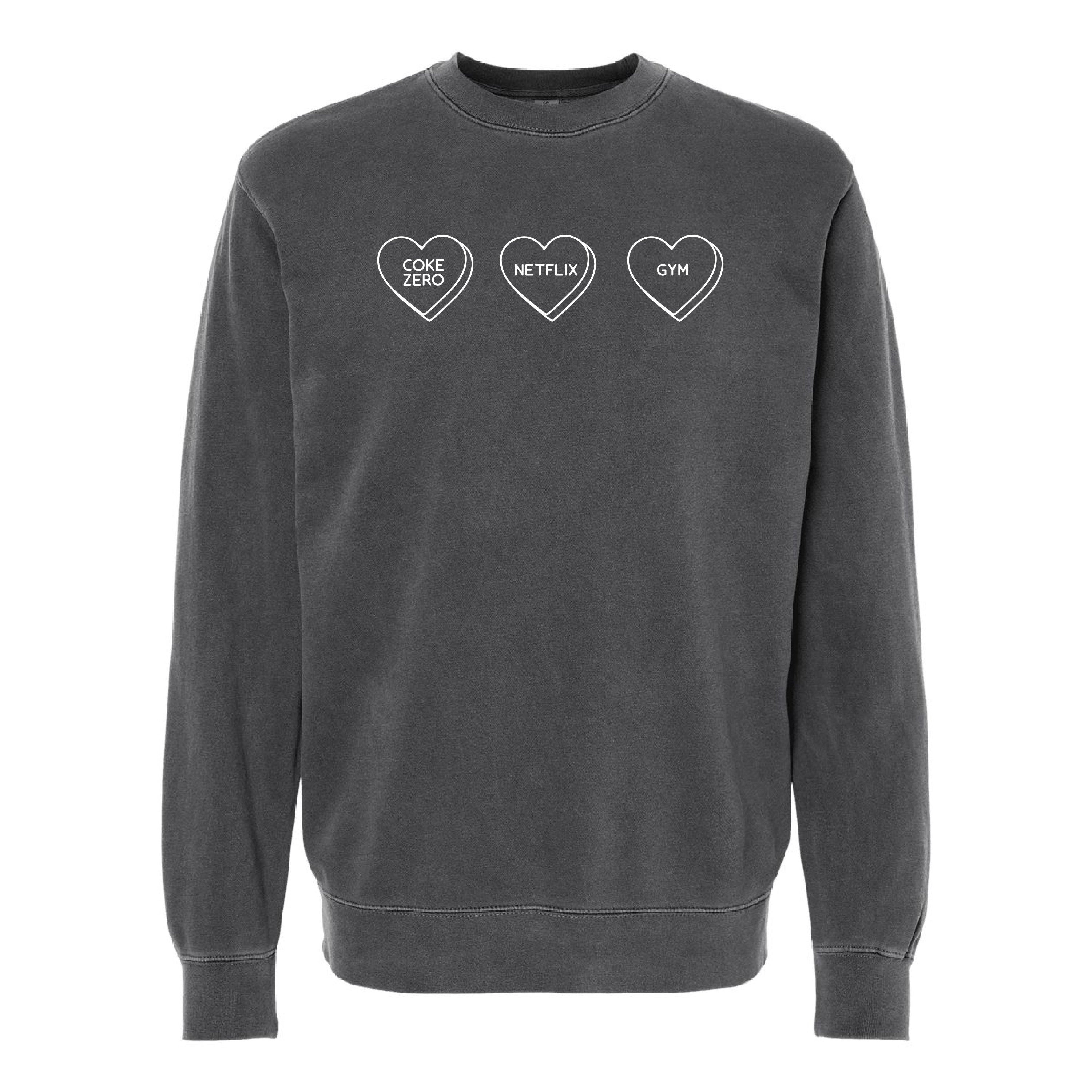 Start a Conversation! - Choose 3 Hearts - PIGMENT Crewneck Little Mama Shirt Shop LLC