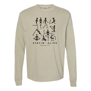 Stayin' Alive - Long Sleeve Comfort Colors Tee Little Mama Shirt Shop