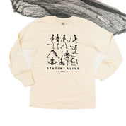 Stayin' Alive - Long Sleeve Comfort Colors Tee Little Mama Shirt Shop
