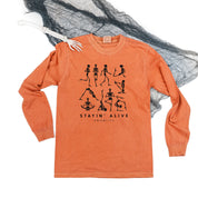 Stayin' Alive - Long Sleeve Comfort Colors Tee Little Mama Shirt Shop