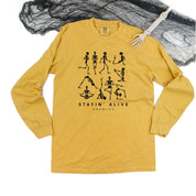 Stayin' Alive - Long Sleeve Comfort Colors Tee Little Mama Shirt Shop