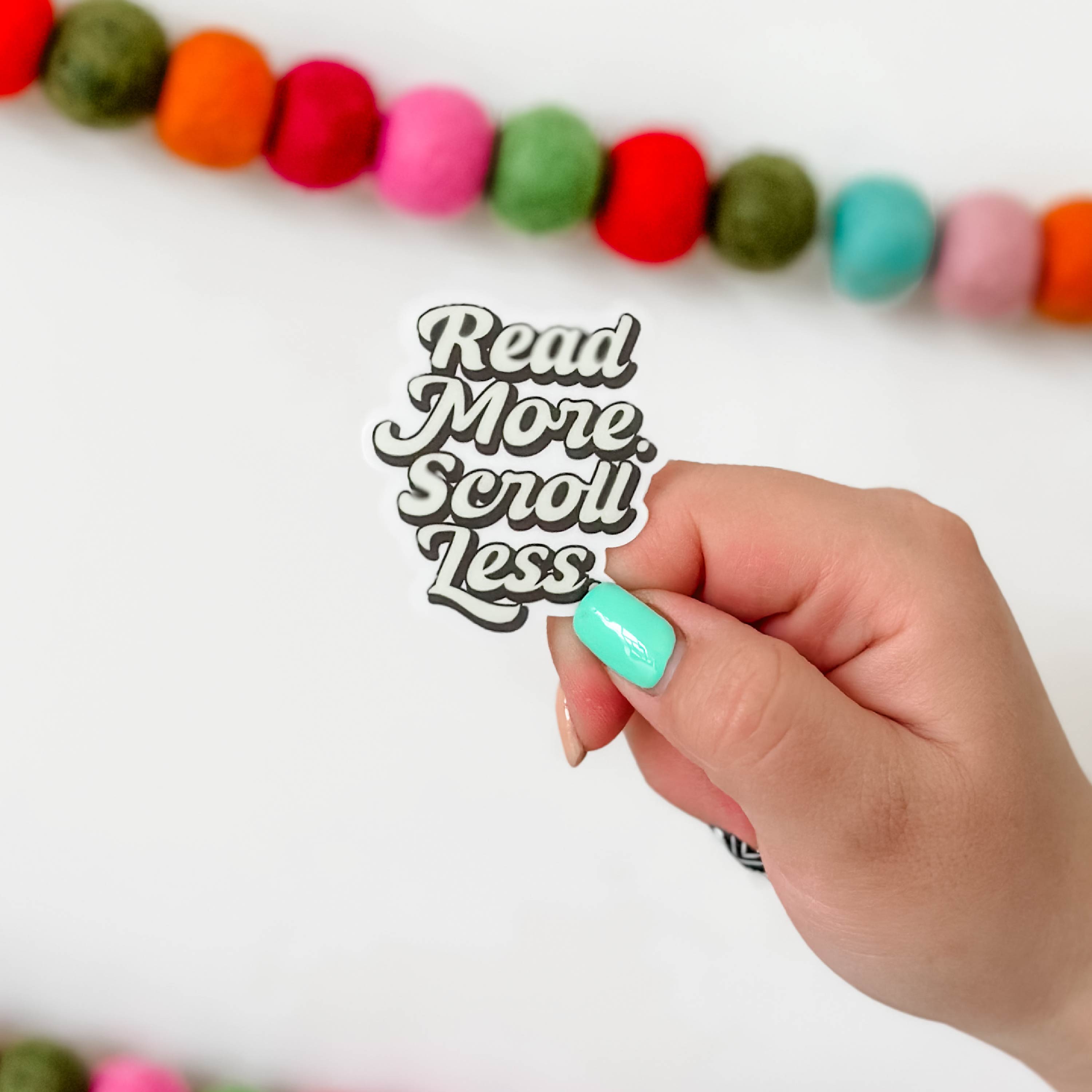 LMSS® STICKER - Read More. Scroll Less. Little Mama Shirt Shop LLC