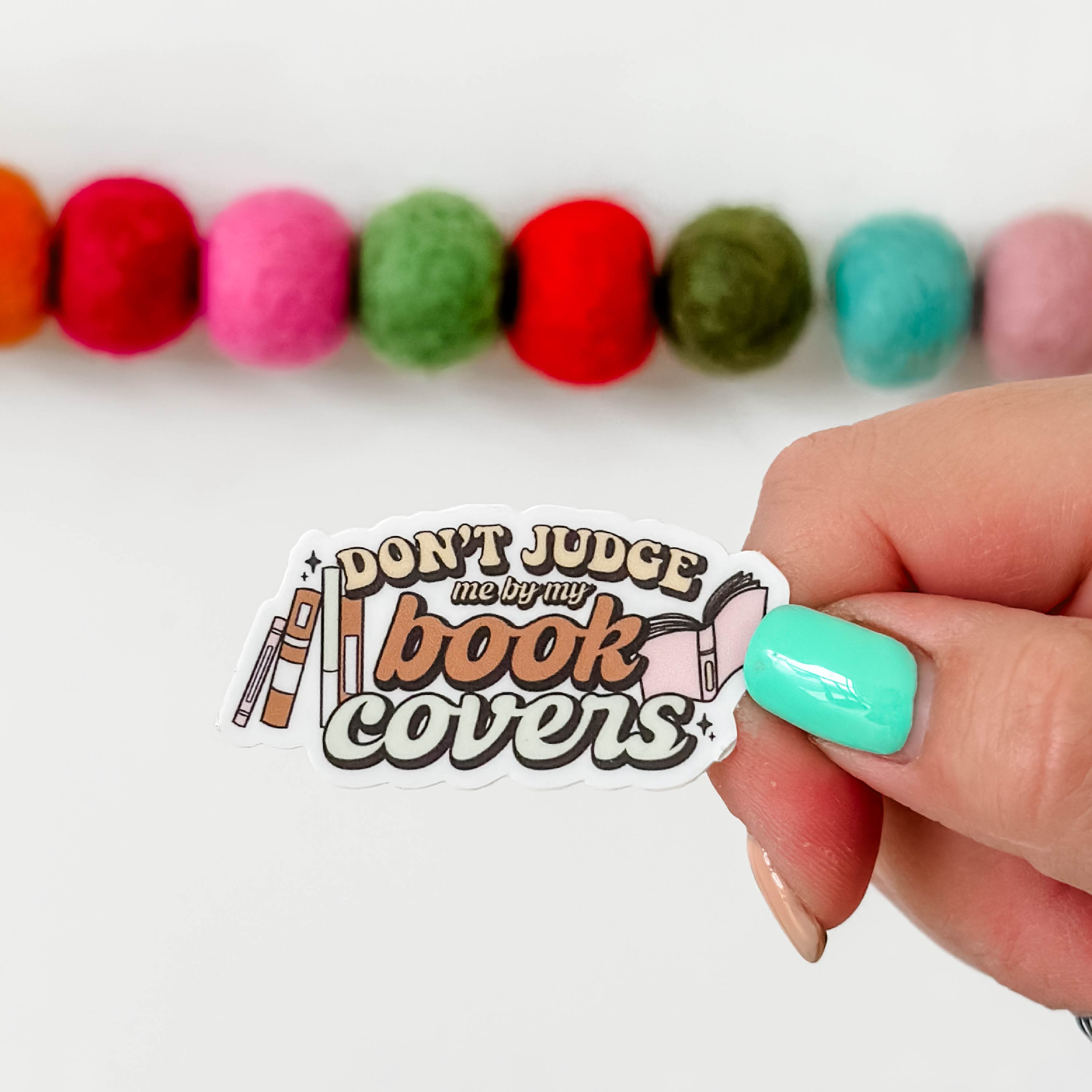 LMSS® STICKER - Don't Judge Me By My Book Covers Little Mama Shirt Shop LLC