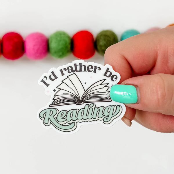 LMSS® STICKER - I'd Rather Be Reading