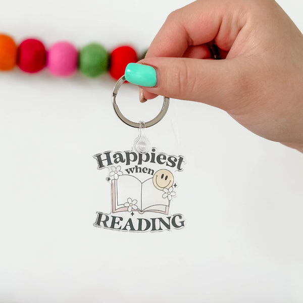 LMSS® KEYCHAIN - Happiest When Reading