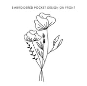 EMBROIDERED Pocket Flowers on Front w/ Printed Still Growing on Back - SHORT SLEEVE COMFORT COLORS TEE Little Mama Shirt Shop
